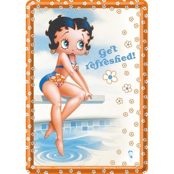 Tablou metalic - Betty Boop - Get Refreshed - 10x14 cm Tablou metalic - Betty Boop - Get Refreshed - 10x14 cm