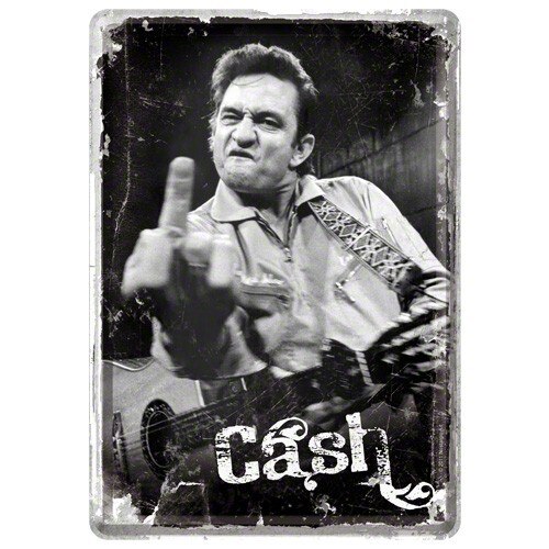 Tablou metalic - Johnny Cash - 10x14 cm