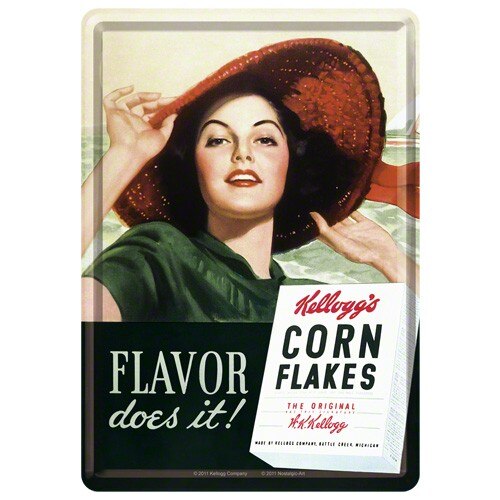 Tablou metalic - Kellogg's - Flavor does it! - 10x14 cm
