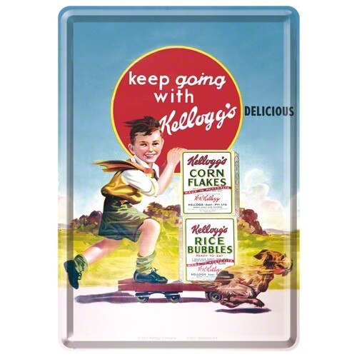 Tablou metalic - Kellogg's - Keep Going - 10x14 cm