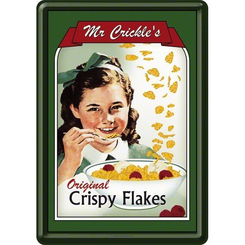 Tablou metalic - Crispy Flakes - 10x14 cm