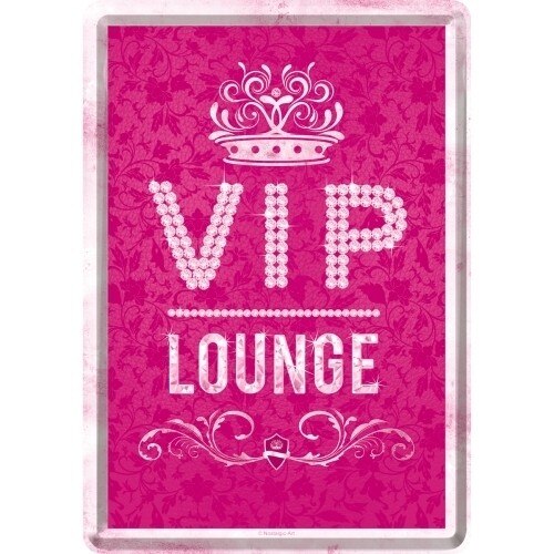 Tablou metalic - VIP Pink Lounge - 10x14 cm