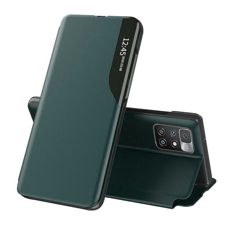 Tok Xiaomi Redmi 10 2021 / Redmi 10 2022, Techsuit eFold sorozathoz, sötétzöld