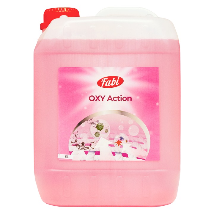 Detergent concentrat pentru pete, Fabi, Oxy Action, 5 L, cu oxigen activ, fara clor