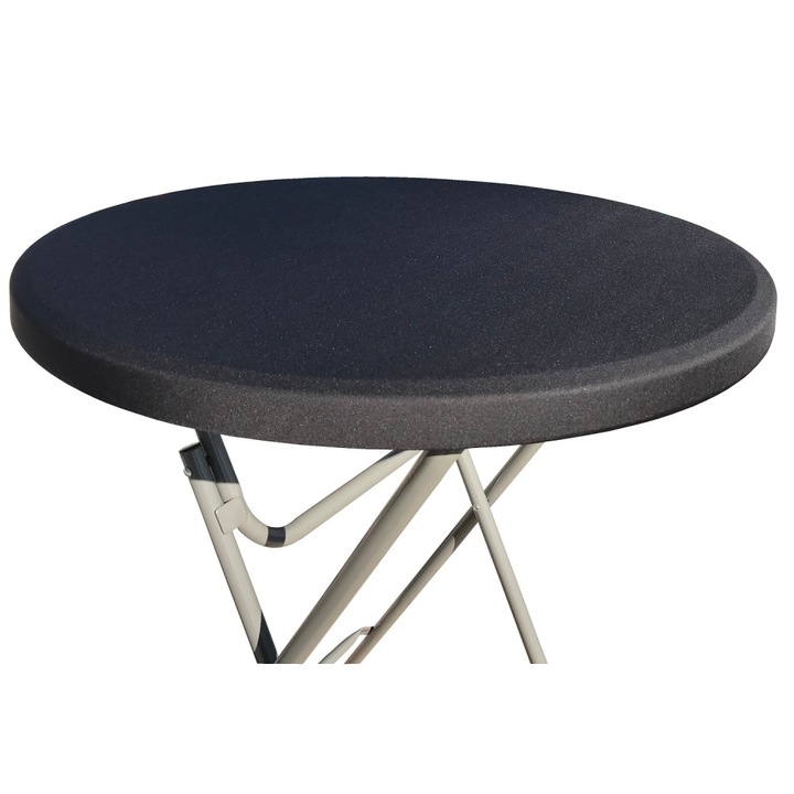Fata de masa tip capac, elastic negru CULINARO pentru masa cocktail 80xh110cm