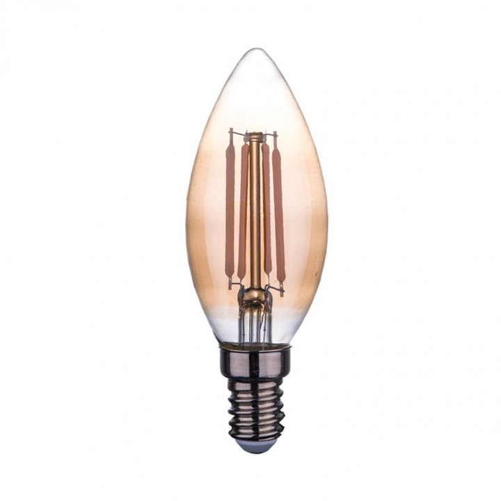 Led лампа FILAMENT Lightex, Димируема, 5W, 220V, E14, C35, 2200K, Gold