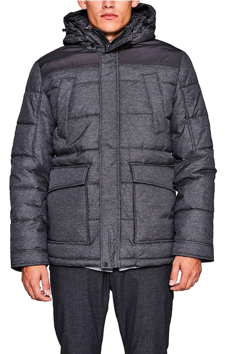 Férfi dzseki edc by ESPRIT 182323182-10-16, Parka, Levehető kapucni, Sötétszürke, M