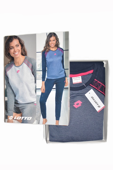 Pijamale dama, Lotto, Bumbac, albastru, XL