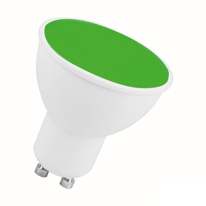 Led лампа Lightex, 6W, 220V, GU10, Зелен
