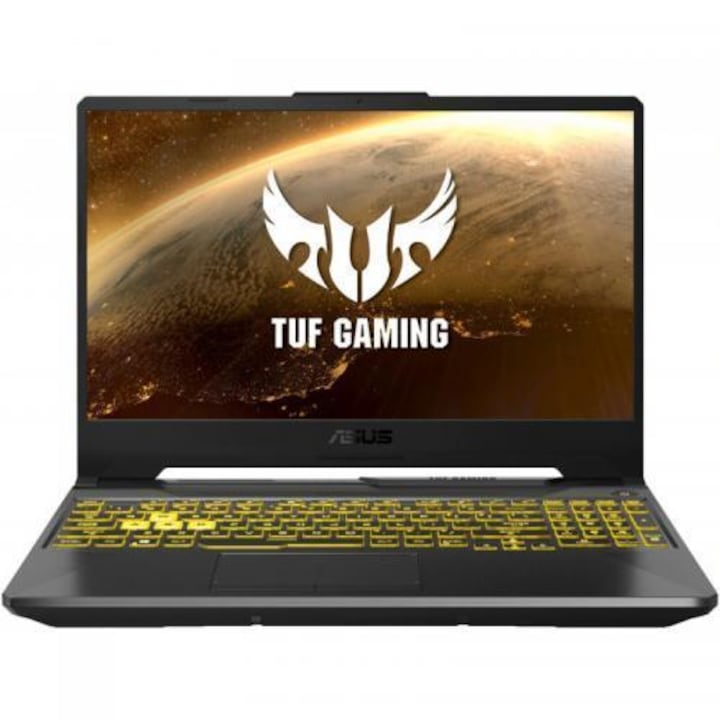 Asus TUF F15 FX506LH-HN102 Laptop, Intel Core i7-10870H, 15.6, RAM 8GB, SSD 512GB, nVidia GeForce GTX 1650, NoOS, Fortress Gray, Fortress Gray