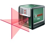 Лазерен нивелир Bosch Quigo III, Кръстосана проекция, 10 м работен обхват, +/- 0.8 мм/м точност, 635 nm лазерен диод, включени аксесоари