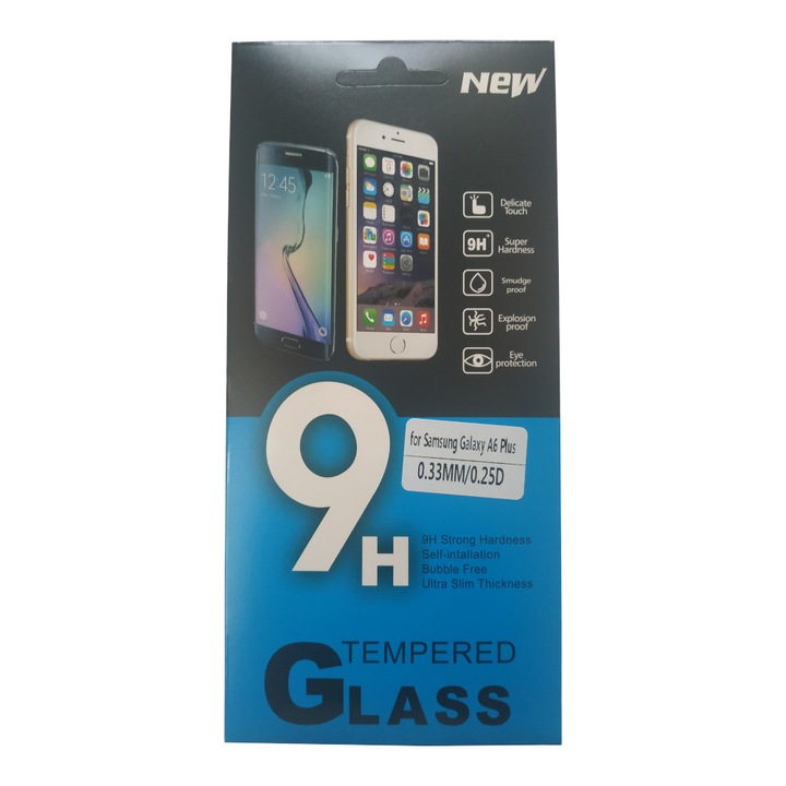 Стъклен протектор Tempered Glass, 9H, за Samsung Galaxy A6 Plus, Безцветен