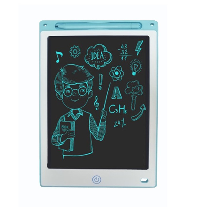 Tableta desenat/scris LCD, 8.5'', 14.5x22.7 cm, Albastru