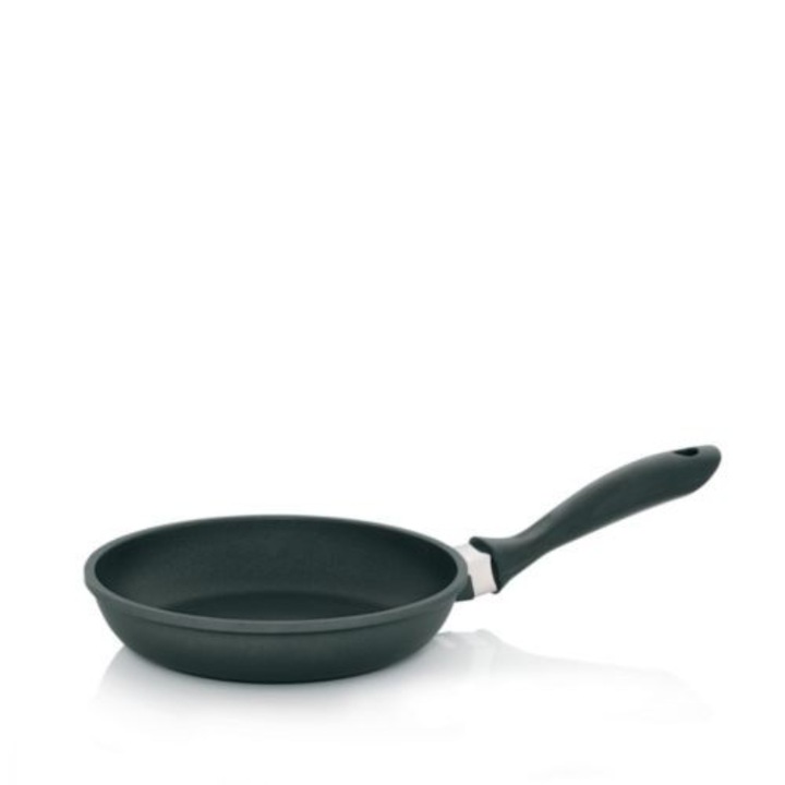 Tigaie Kerros pentru prajit, Aluminiu/Ceramica, Suprafata antiaderenta, 20 x 4.2 cm h, Negru