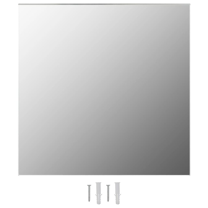 Oglinda de perete, vidaXL, 40 x 40 cm, Argintiu