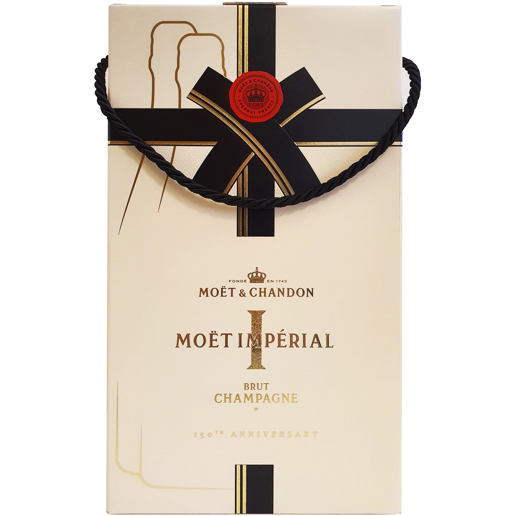 Pachet Sampanie Moet & Chandon, Brut Imperial, Cutie festive, 2 X