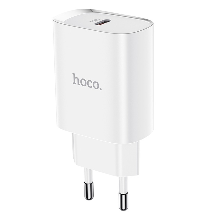 Incarcator Retea HOCO N14, Quick Charge, 20W, 1 X USB Tip-C, Alb