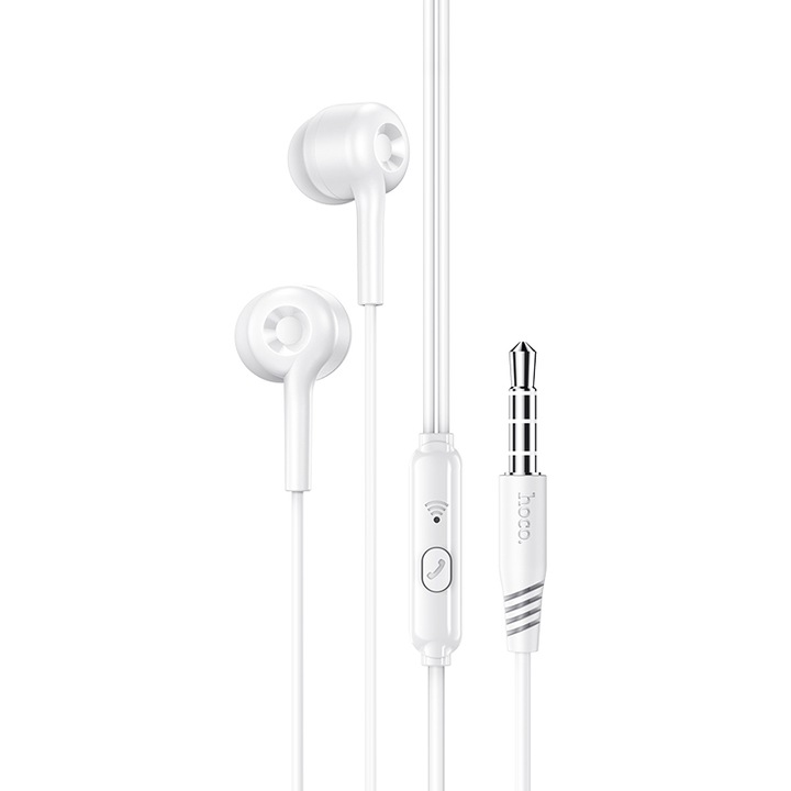 Слушалки In-Ear HOCO M82 към musique, Микрофон, 3.5 мм, 1.2 м, Бял