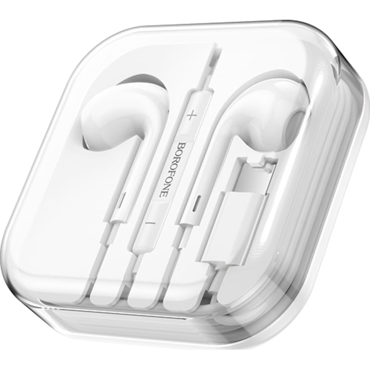Слушалки In-Ear HOCO BM30 Max, Микрофон, USB Type-C, 1.2 м, Бял