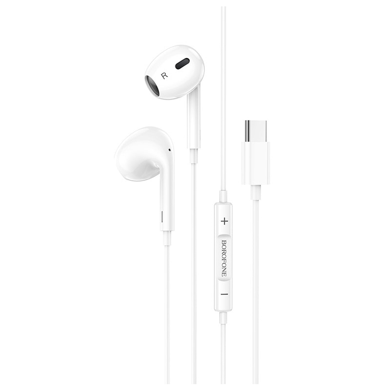 Casti In-Ear HOCO BM30 Max, Cu microfon, USB Type-C, 1.2m, Alb