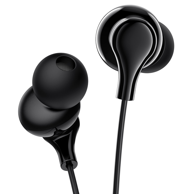 Casti In-Ear Borofone BM59 Collar, Cu microfon, 3.5 mm, 1.2m, Negru