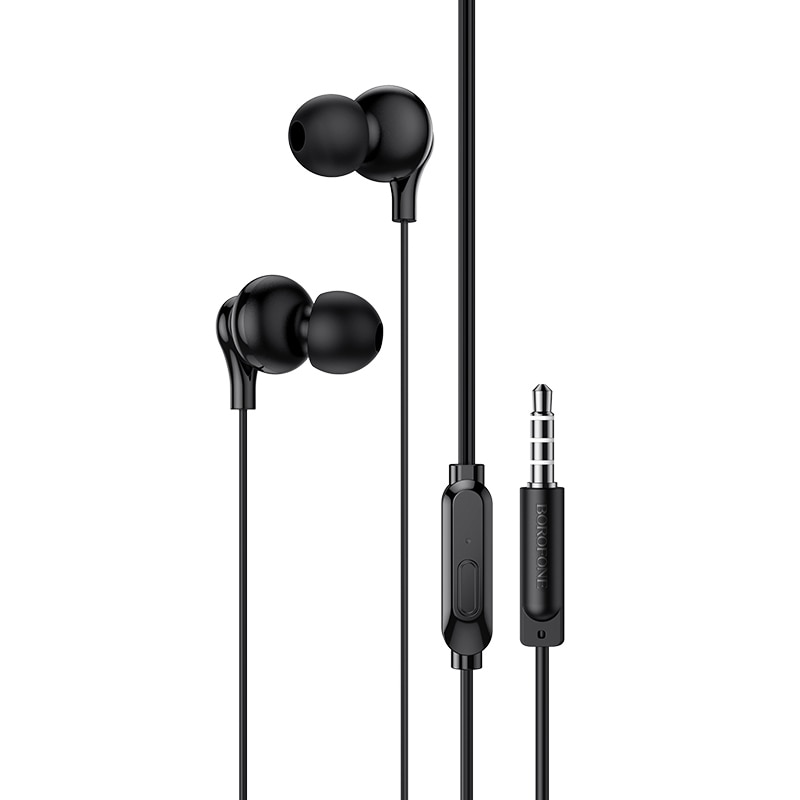 Casti In-Ear Borofone BM59 Collar, Cu microfon, 3.5 mm, 1.2m, Negru