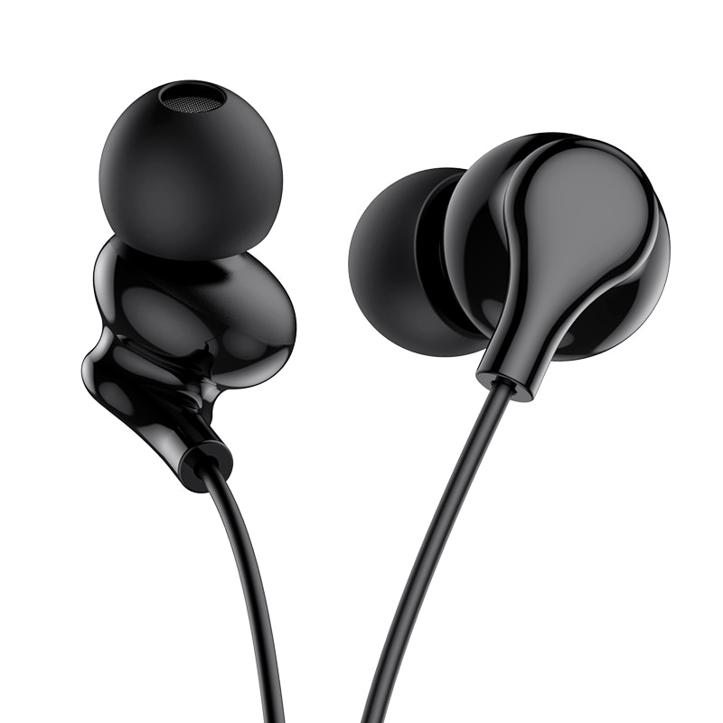 Casti In-Ear Borofone BM59 Collar, Cu microfon, 3.5 mm, 1.2m, Negru