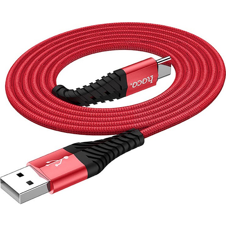 Cablu Date si Incarcare USB la USB Type-C HOCO X38 Cool, 1 m, Rosu