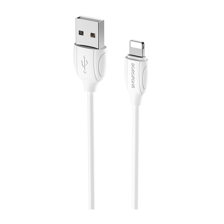 Borofone BX19 USB-Lightning Data és töltőkábel, 2 m, fehér