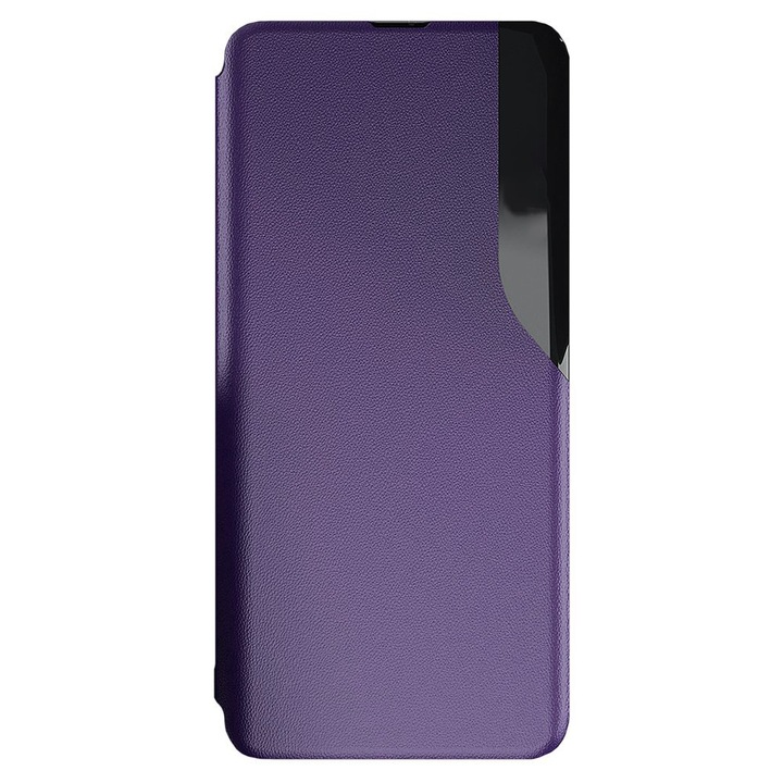 Калъф книга Smart Look, съвместим с Xiaomi Mi 10T Lite, Slim Flip, Window View, High-Class Design, Eco leather, Purple