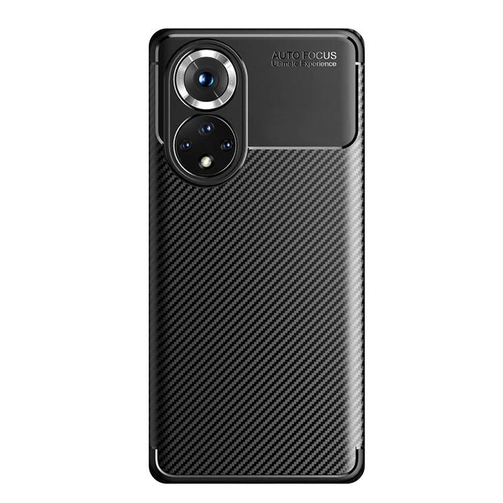 Калъф SILKASE за Huawei Nova 9, силиконов, Auto Focus, цвят черен карбон