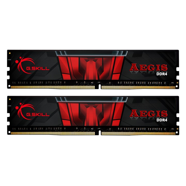 Памет G.SKILL Aegis 16GB(2x8GB) DDR4 PC4-21333 2666MHz CL19 F4-2666C19D-16GIS