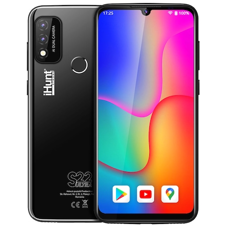 Telefon mobil iHunt S22 Ultra, Dual SIM, 32GB, 2GB RAM, 4G, Black