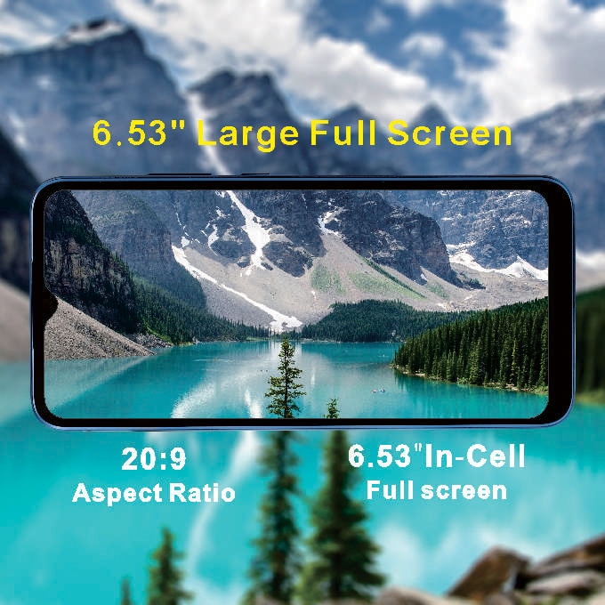 Telefon mobil QUBO P-668, 6.53 inch, 4GB RAM, 64GB, 4G, Albastru