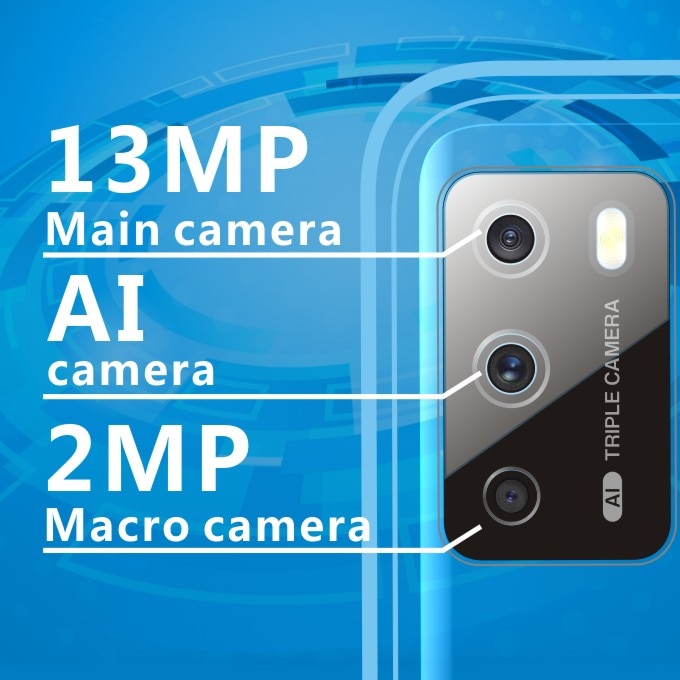 Telefon mobil QUBO P-668, 6.53 inch, 4GB RAM, 64GB, 4G, Albastru