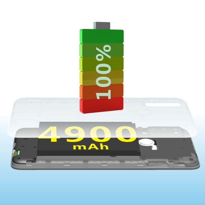 Telefon mobil QUBO P-668, 6.53 inch, 4GB RAM, 64GB, 4G, Albastru