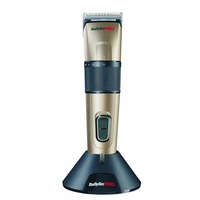 Masina de tuns BabylissPro Cut-Definer 862E, 5 reglari de tunsoare din rotita centrala, 8 piepteni de ghidaj, Lama fixa si lama mobila din otel inoxidabil, Bej