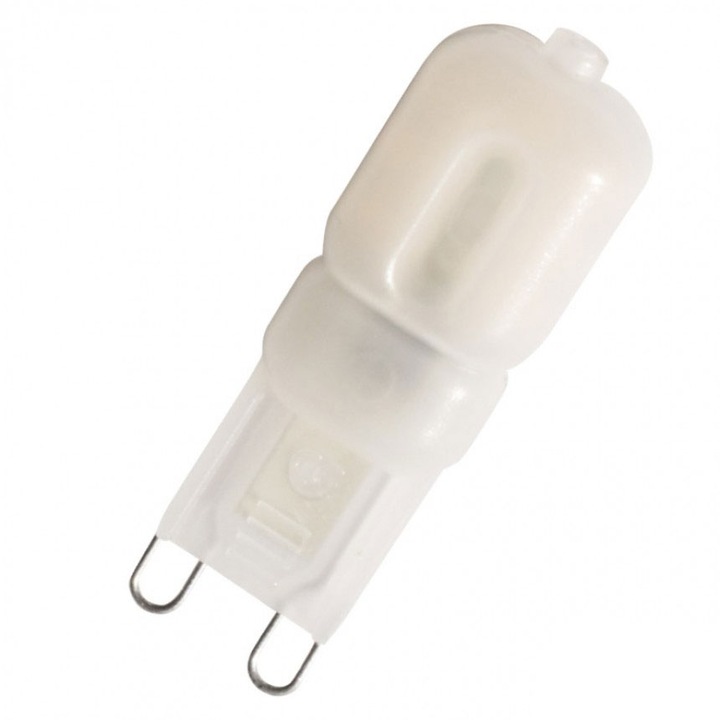 LED лампа Lightex, G9, 2.5W, 220V, WW, 3000K, Силикон, Димируема, Бял