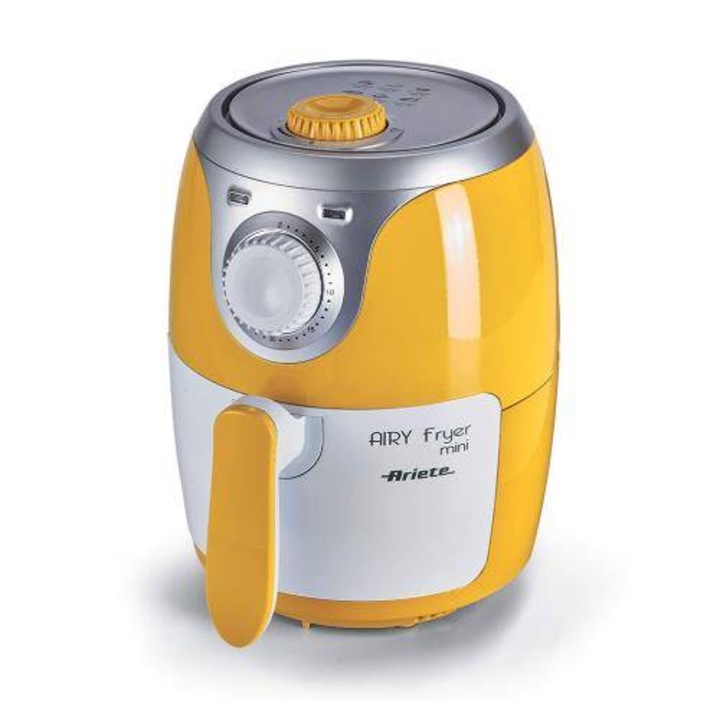 Friteuza Ariete Fryer 4615, 1000W, 2 kg, 6 programe, Timer, Galben
