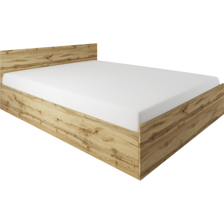 Irim Krasy ágy 160x200 cm, matrac alátámasztással, Dakota Oak színben
