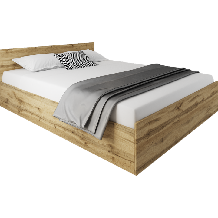 Irim Krasy ágy 160x200 cm, matrac alátámasztással, Dakota Oak színben