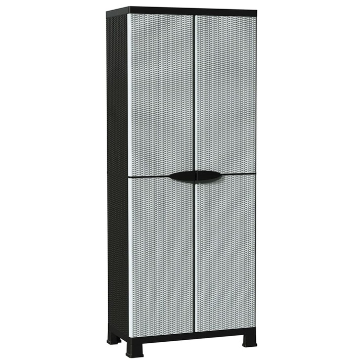 Dulap vidaXL, Plastic, 68 x 39 x 171.5 cm, Gri, 337899