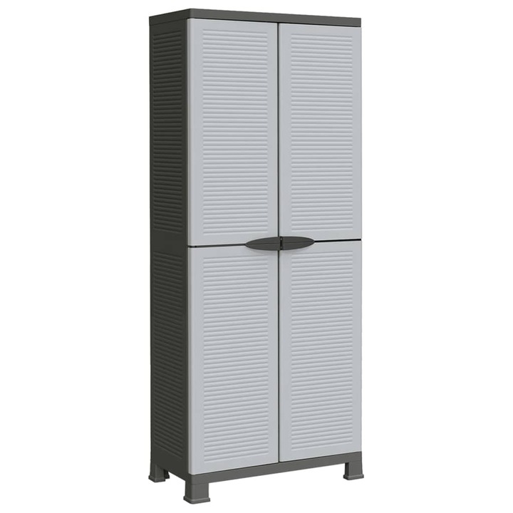 Dulap vidaXL, Plastic, 68 x 39 x 171.5 cm, Gri, 337902