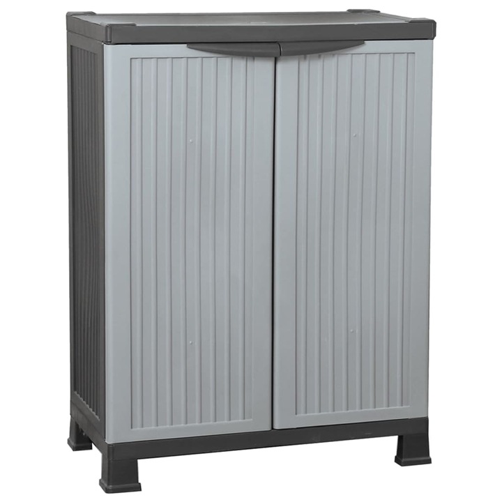 Dulap vidaXL, Plastic, 68 x 39 x 92 cm, Gri, 337895