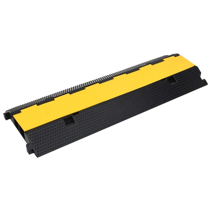 vidaXL kábelvédő rámpa, 2 csatornás, 100 cm, gumi