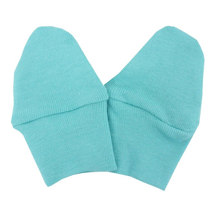 Manusi bebe, bumbac, turcoaz, marime universala