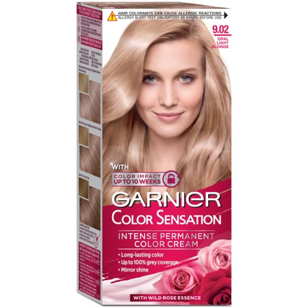 Vopsea de par permanenta cu amoniac,Garnier Color Sensation 9.02 Blond foarte deschis irizat, 112 ml
