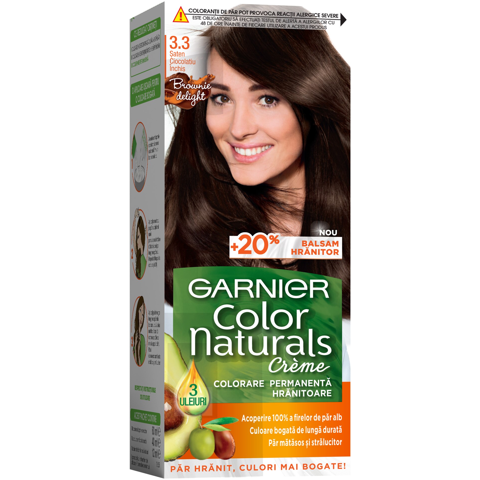 Garnier Color Naturals 3.3 Szatén sötét csokoládé színű tartós