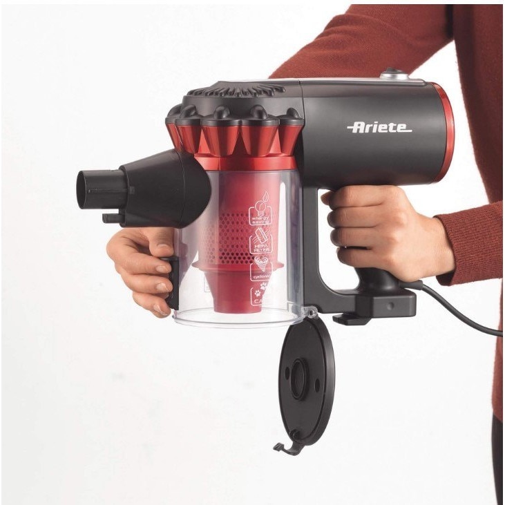 Aspirator electric multifunctional, Ariete 2759 Handy Force RBT, 600W, 0.5L, Rosu