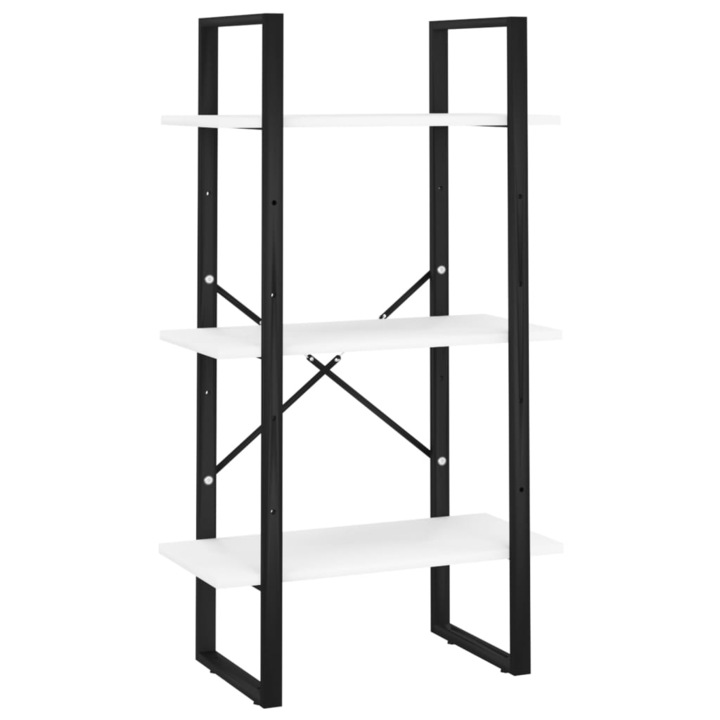 Raft de depozitare vidaXL, alb, 60x30x105 cm, PAL 8 kg